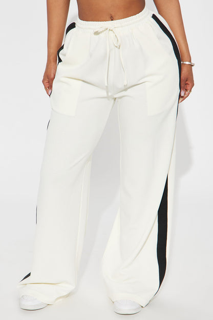 Point Of View Track Trouser Pant - Cream