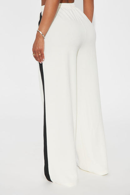 Point Of View Track Trouser Pant - Cream