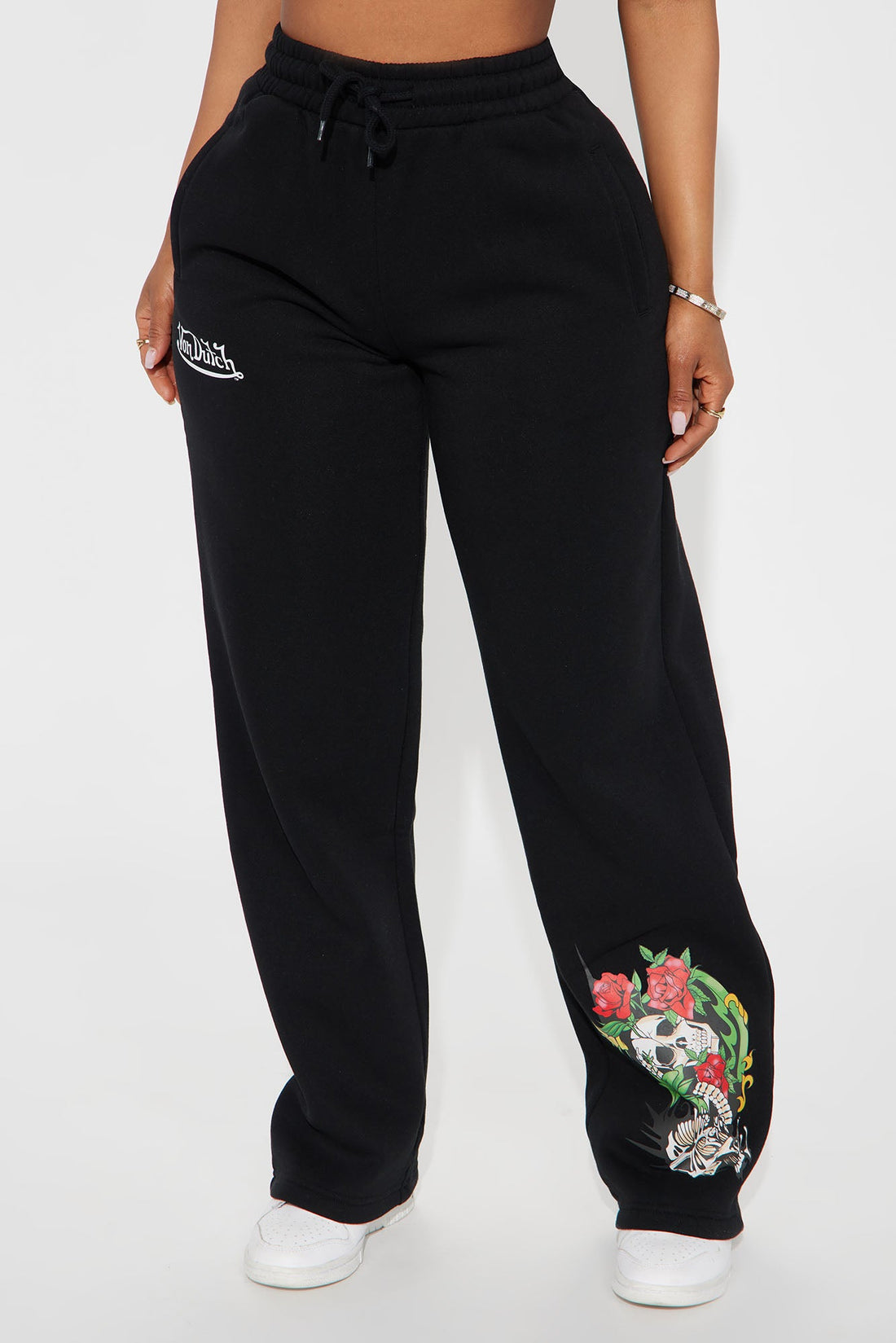 Von Dutch Skull Oasis Wide Leg Pant - Black/combo