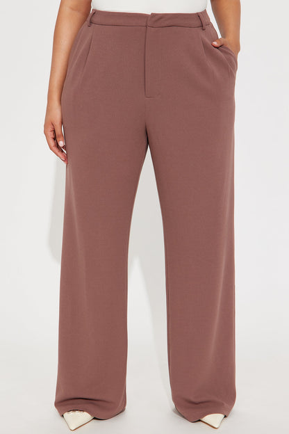 Elma Wide Leg Trouser - Mauve