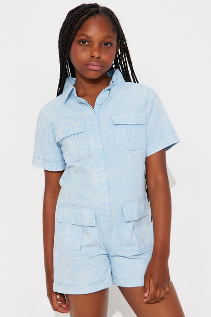 Mini Daya Romper - Light Blue