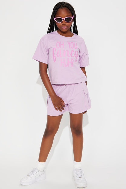 Mini Oh You Fancy Huh Short Set - Lilac