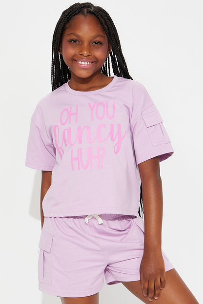 Mini Oh You Fancy Huh Short Set - Lilac
