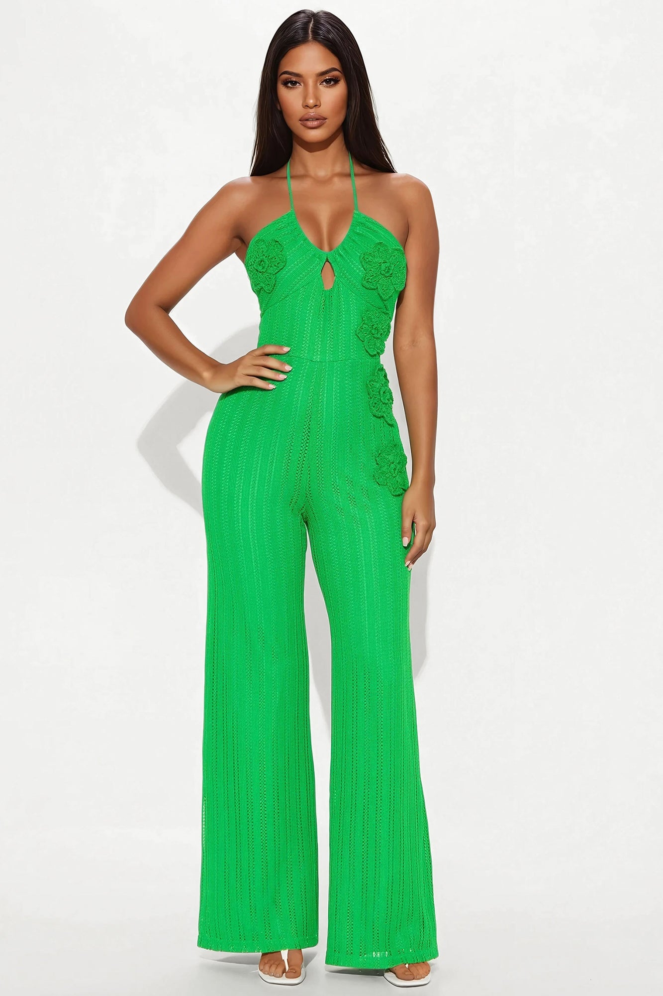 Marissa Crochet Jumpsuit - Green