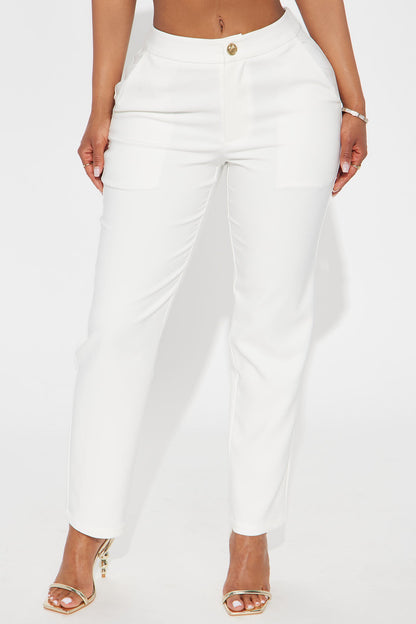 Mielle Skinny Trouser Pant - Cream