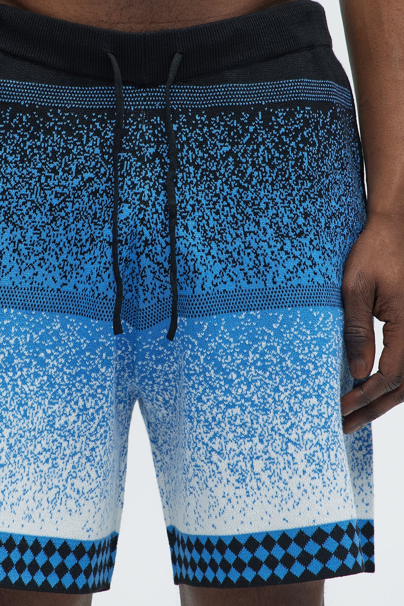 Day To Night Gradient Relaxed Knitted Shorts - Multi Color
