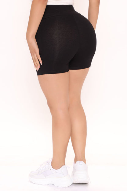 Abbey High Rise Biker Short - Black