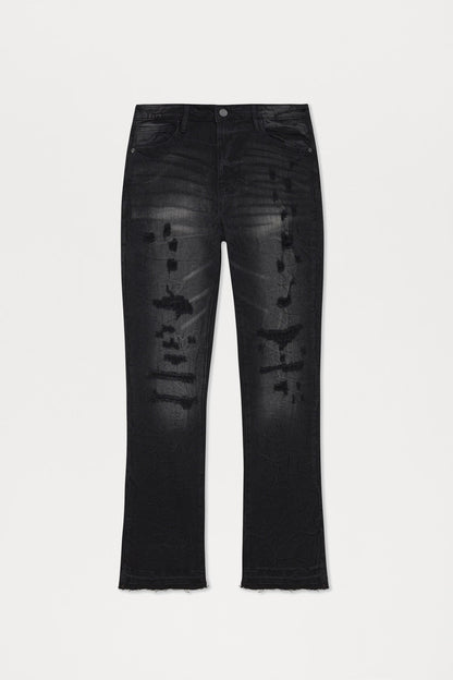 Undercover Slim Stacked Flare Jeans - Black Wash