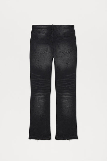 Undercover Slim Stacked Flare Jeans - Black Wash