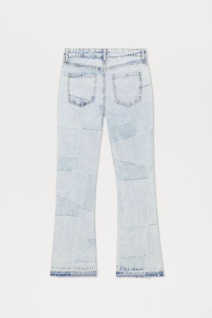 Verdugo Stacked Slim Flare Jeans - Light Blue Wash