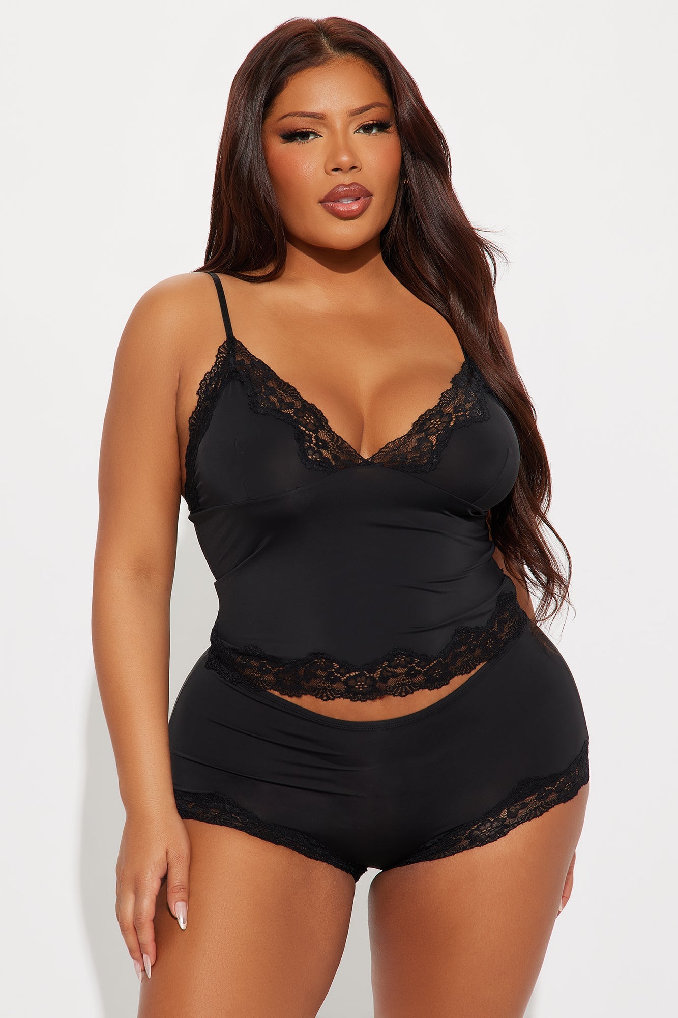 Sweet Dreams Tonight Cami PJ Short Set - Black