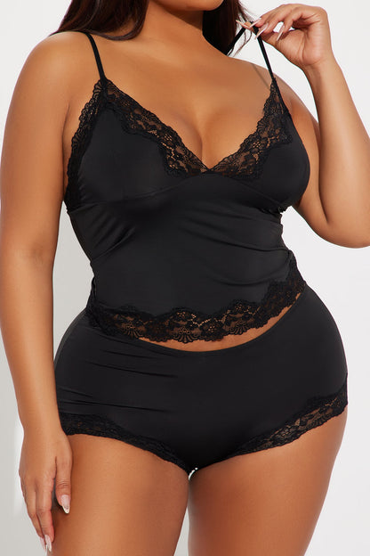 Sweet Dreams Tonight Cami PJ Short Set - Black