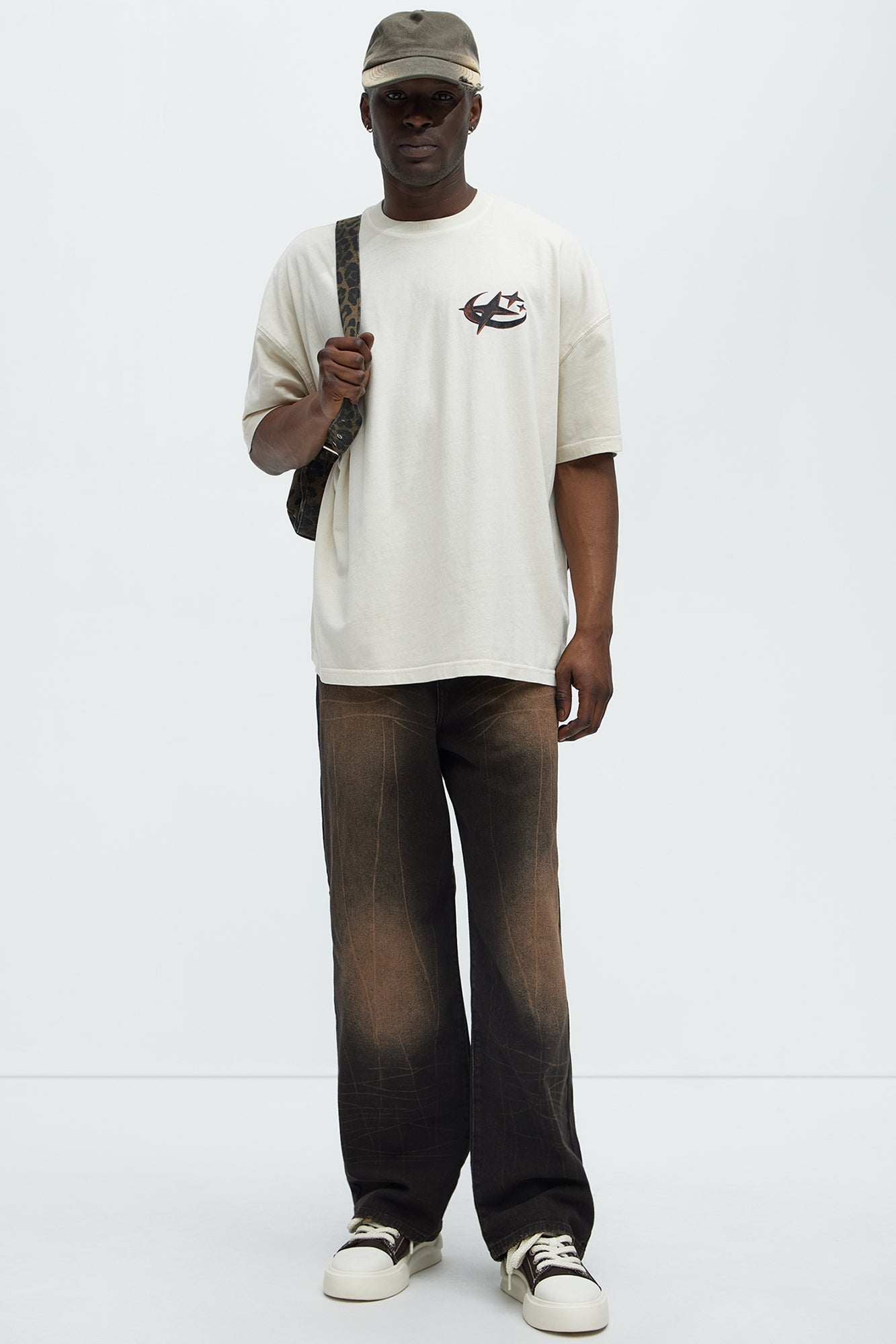 Risk It All Oversized Short Sleeve Tee - Cream