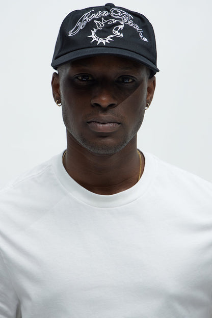 Born Broke Die Rich Unstructured Snapback Hat - Black