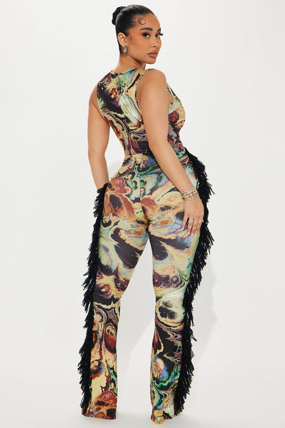 All At Once Jumpsuit - Black/combo