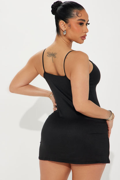 Very Sleepy Cami PJ Sleep Dress - Black