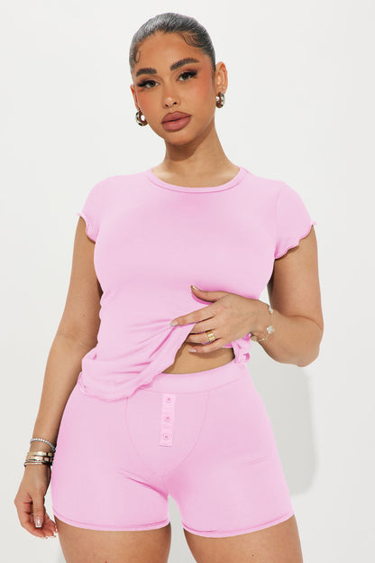 Always Together PJ Boxer Short Set - Pink