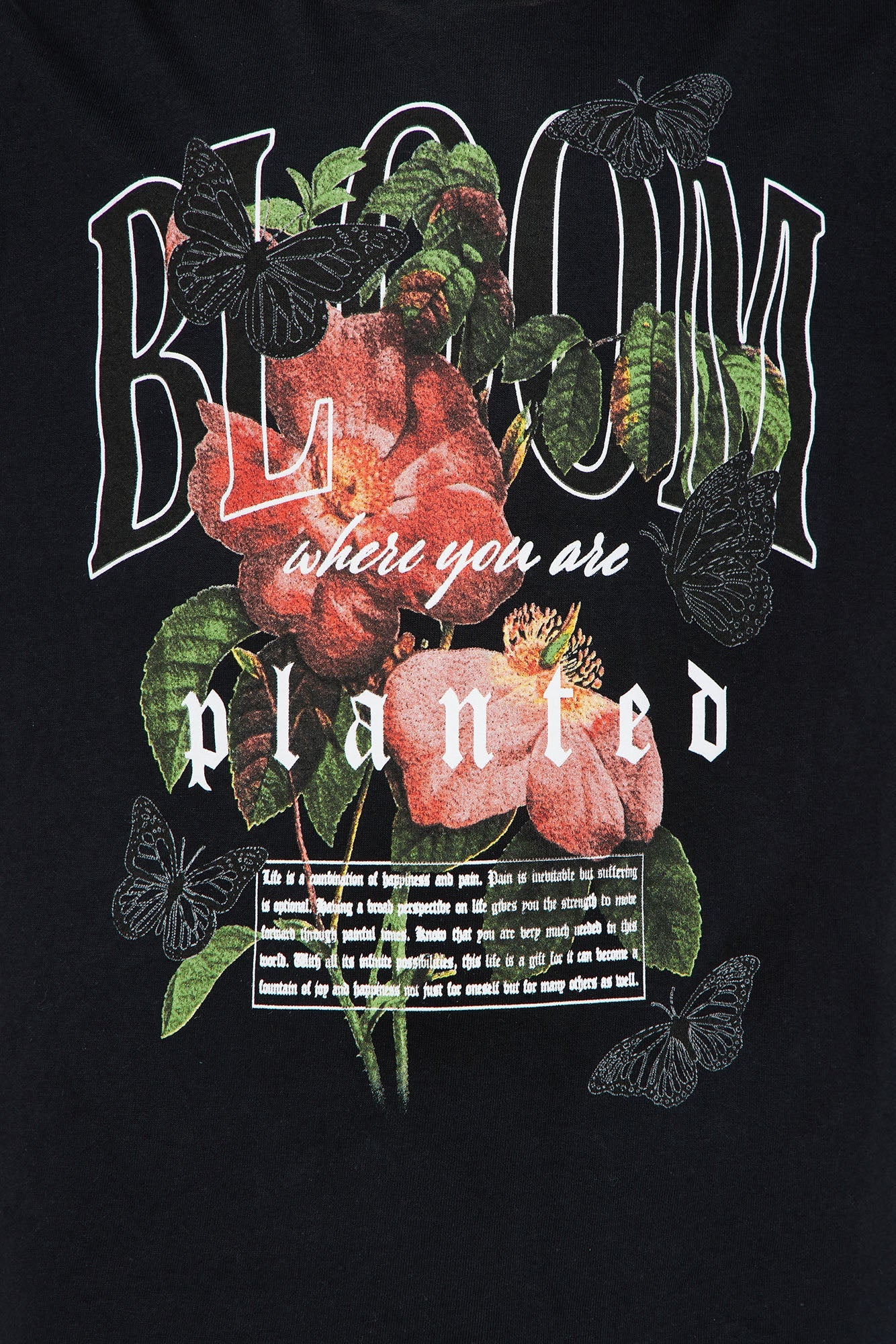 Mini Watch Me Bloom Graphic T- Shirt - Black
