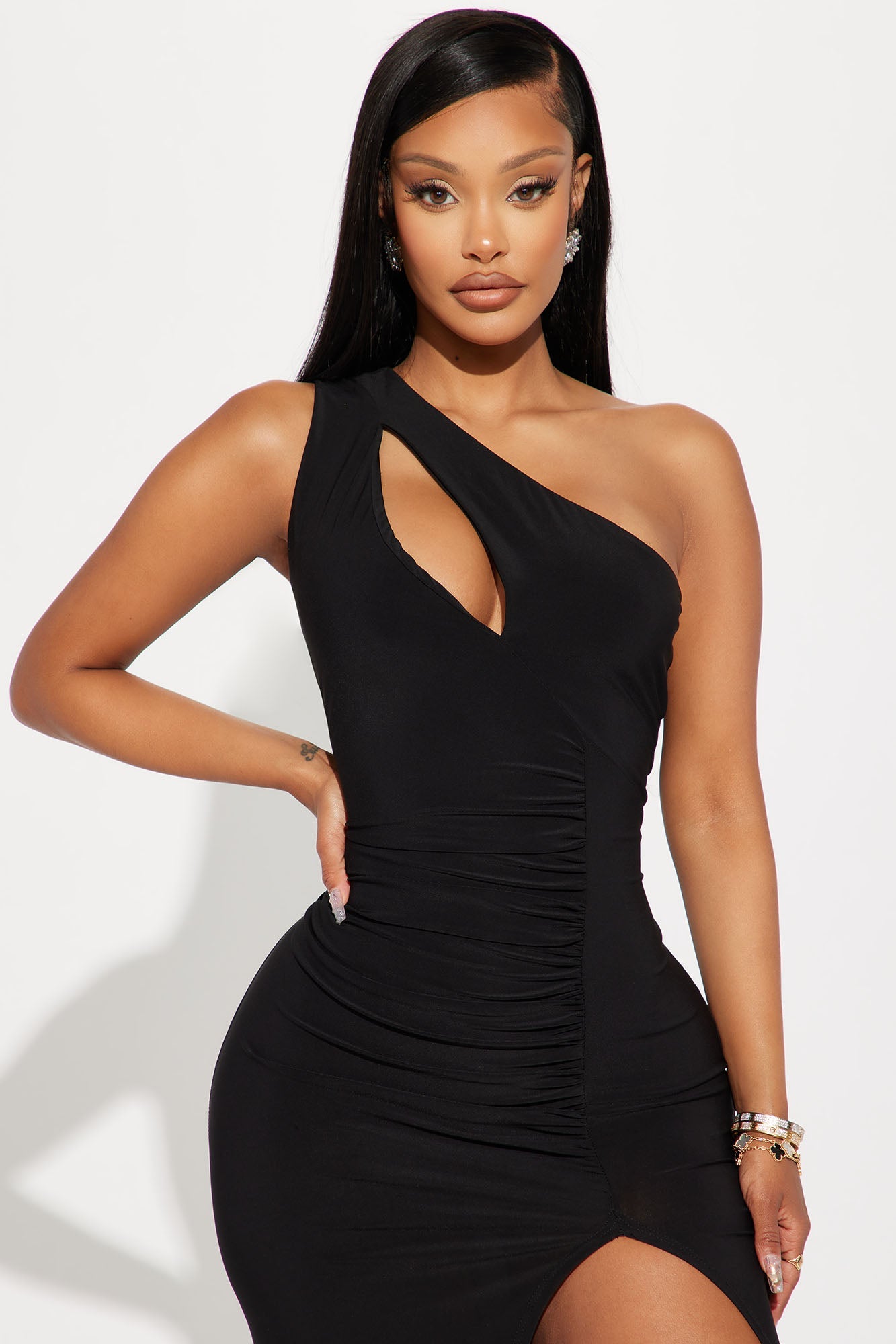Lotus Garden Maxi Dress - Black