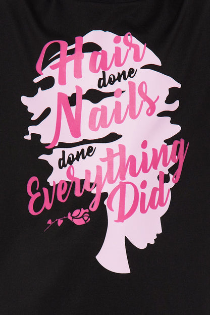 Mini Everything Did Short Set - Black