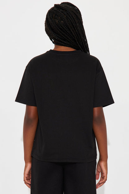 Mini Everything Did Short Set - Black
