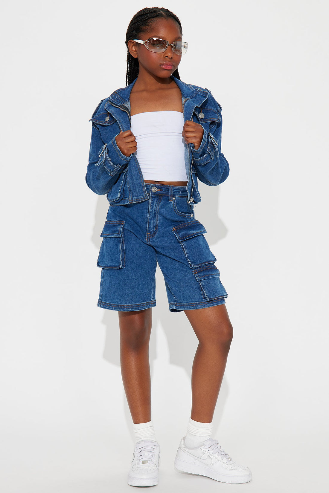 Mini Billie Cargo Jacket - Indigo
