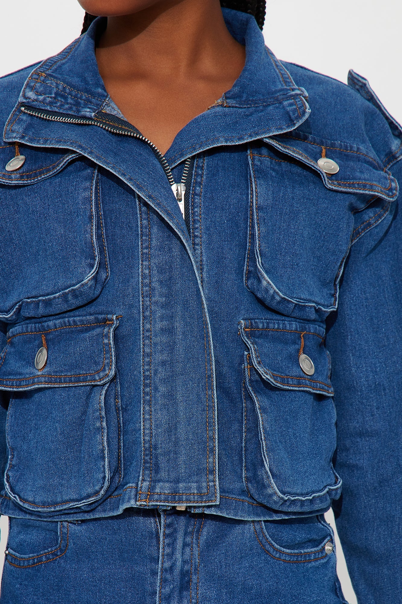 Mini Billie Cargo Jacket - Indigo