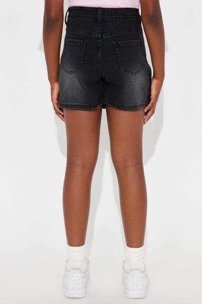 Mini Isabelle Bow Skort - Black Wash