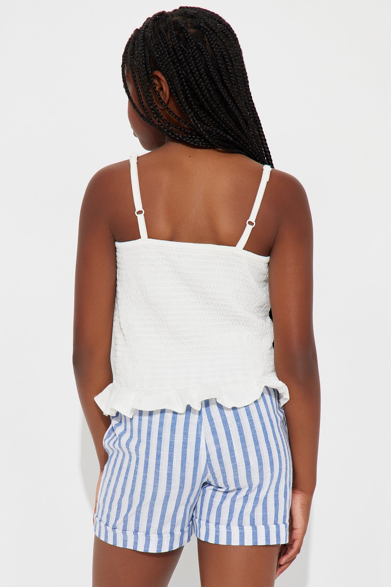 Mini Rosie Tank Top And Short Set - White/combo