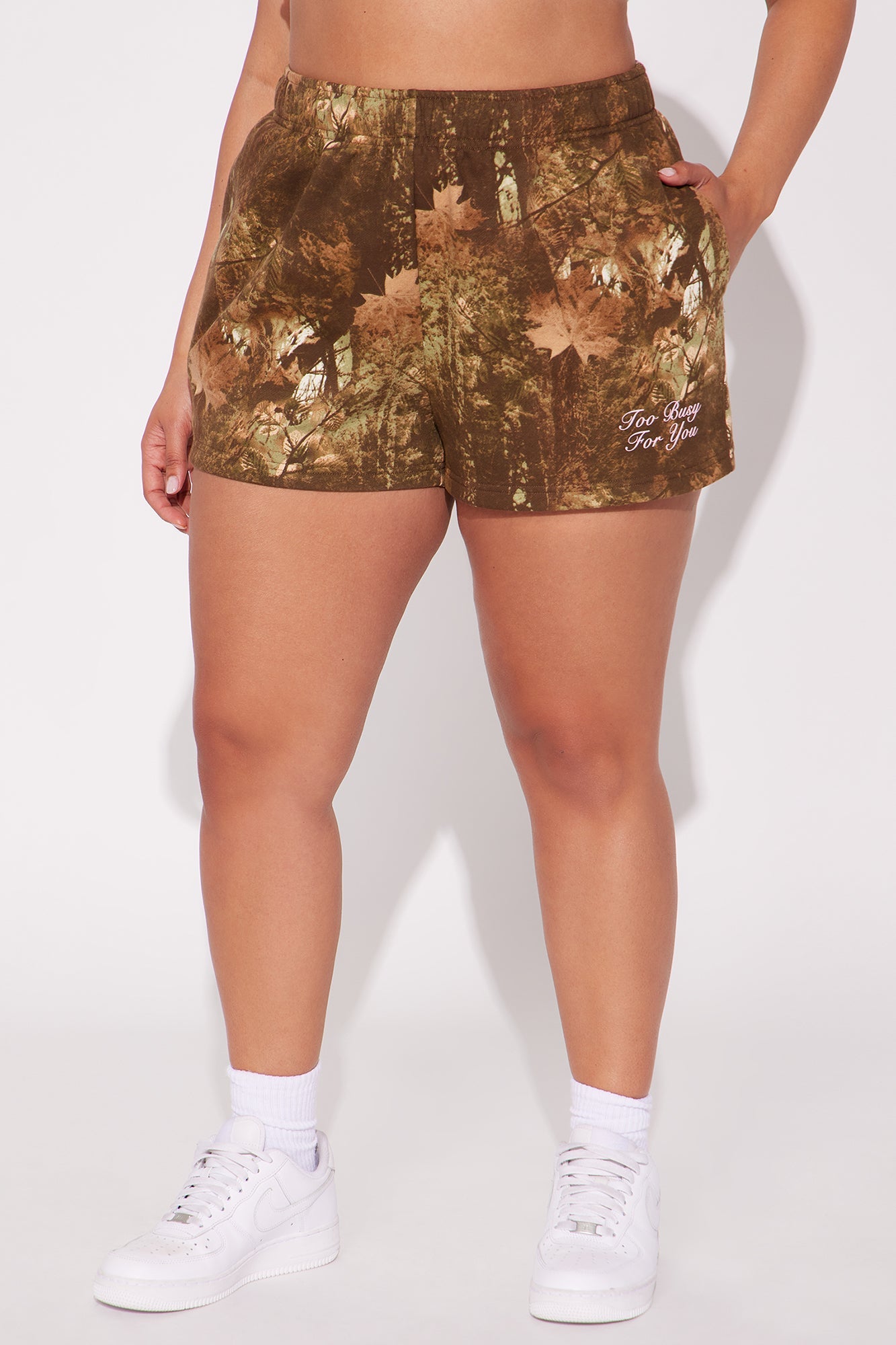 Too Busy For You Camo Mini Shorts - Camouflage