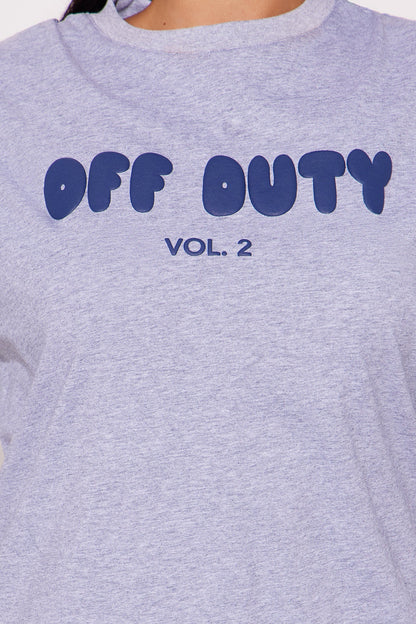 Off Duty Biker Short Set - Grey