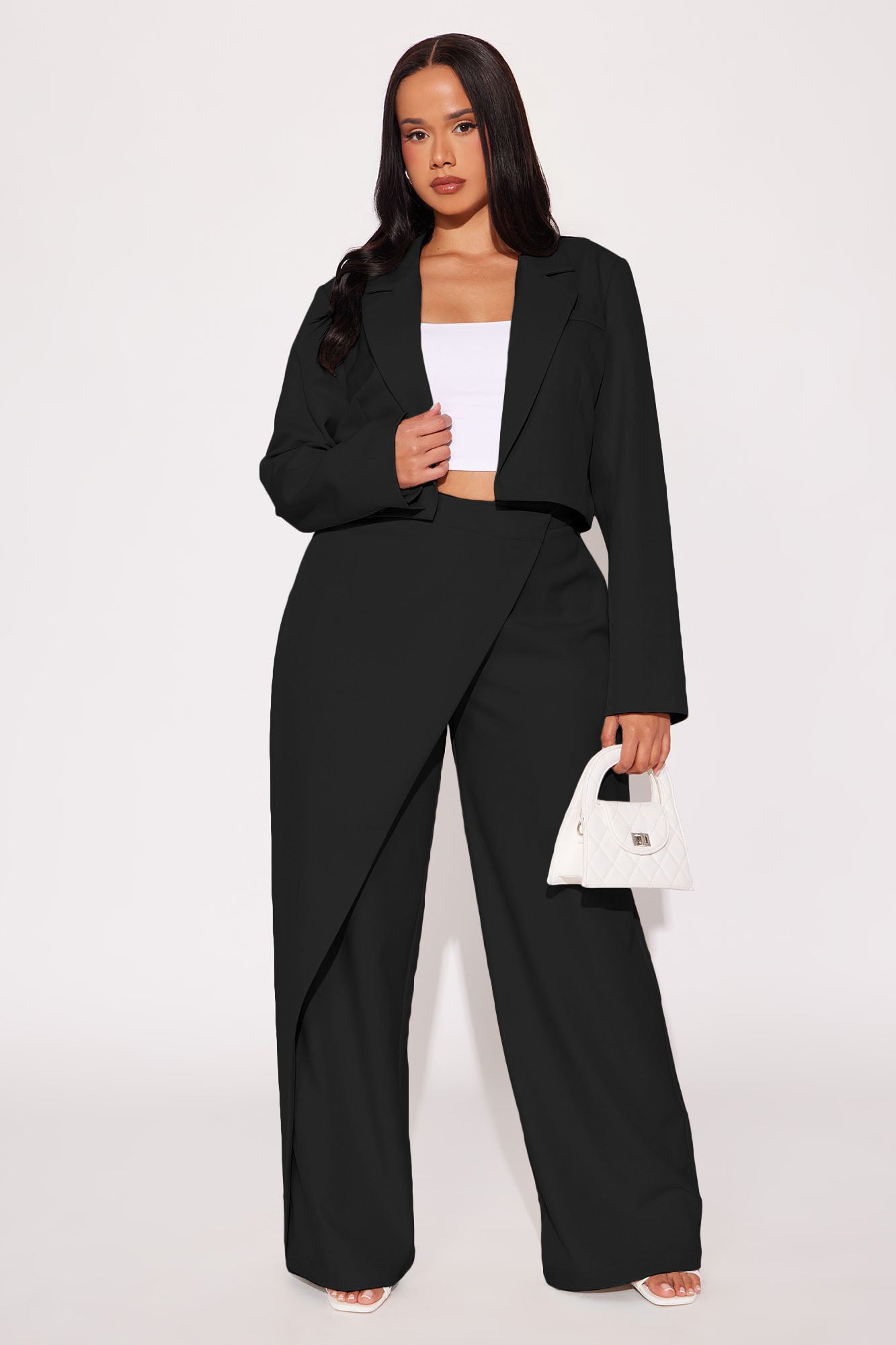 Booked And Busy Blazer Pant Set - Black