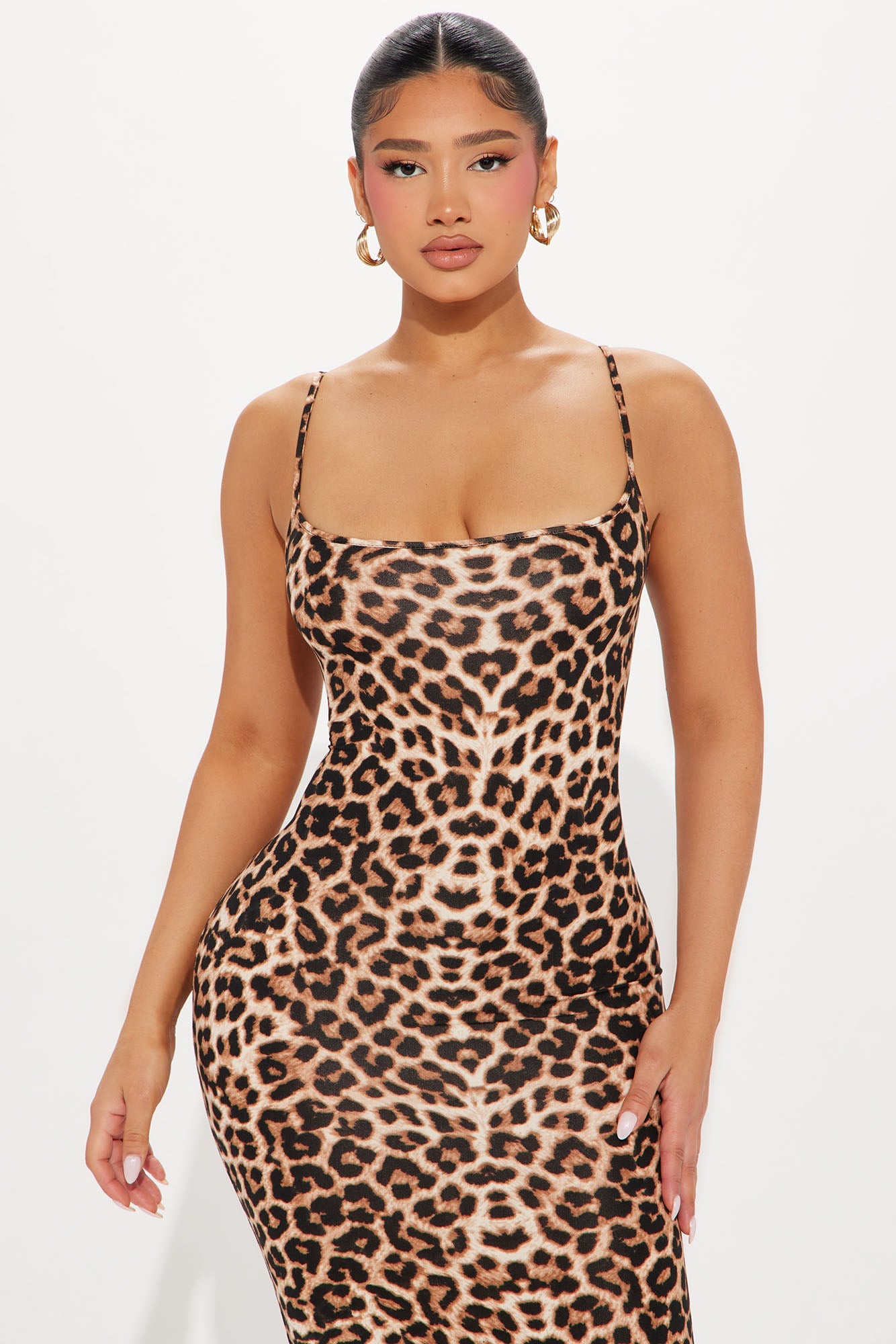 Brianna Leopard Maxi Dress - Brown/combo