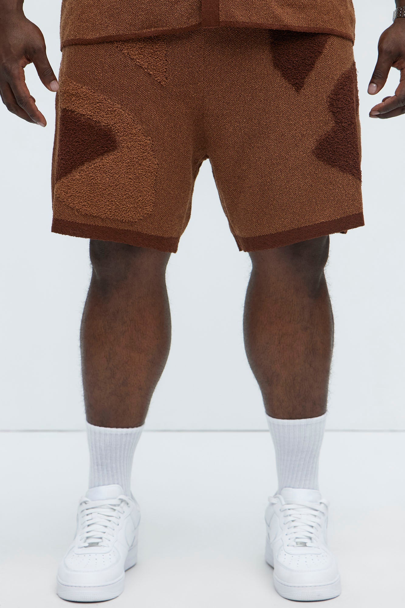 Auron Knitted Shorts - Brown/combo
