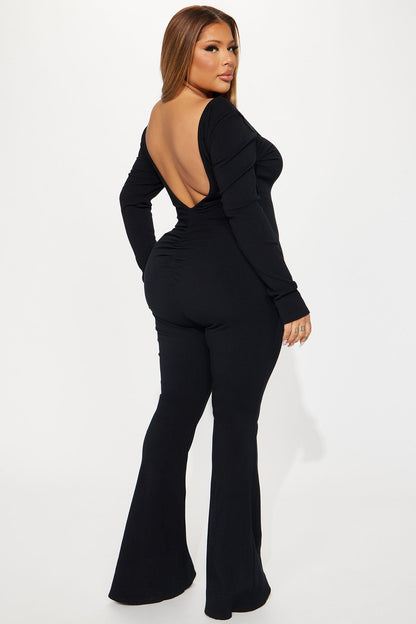 Audrey Snatched Jumpsuit - Black