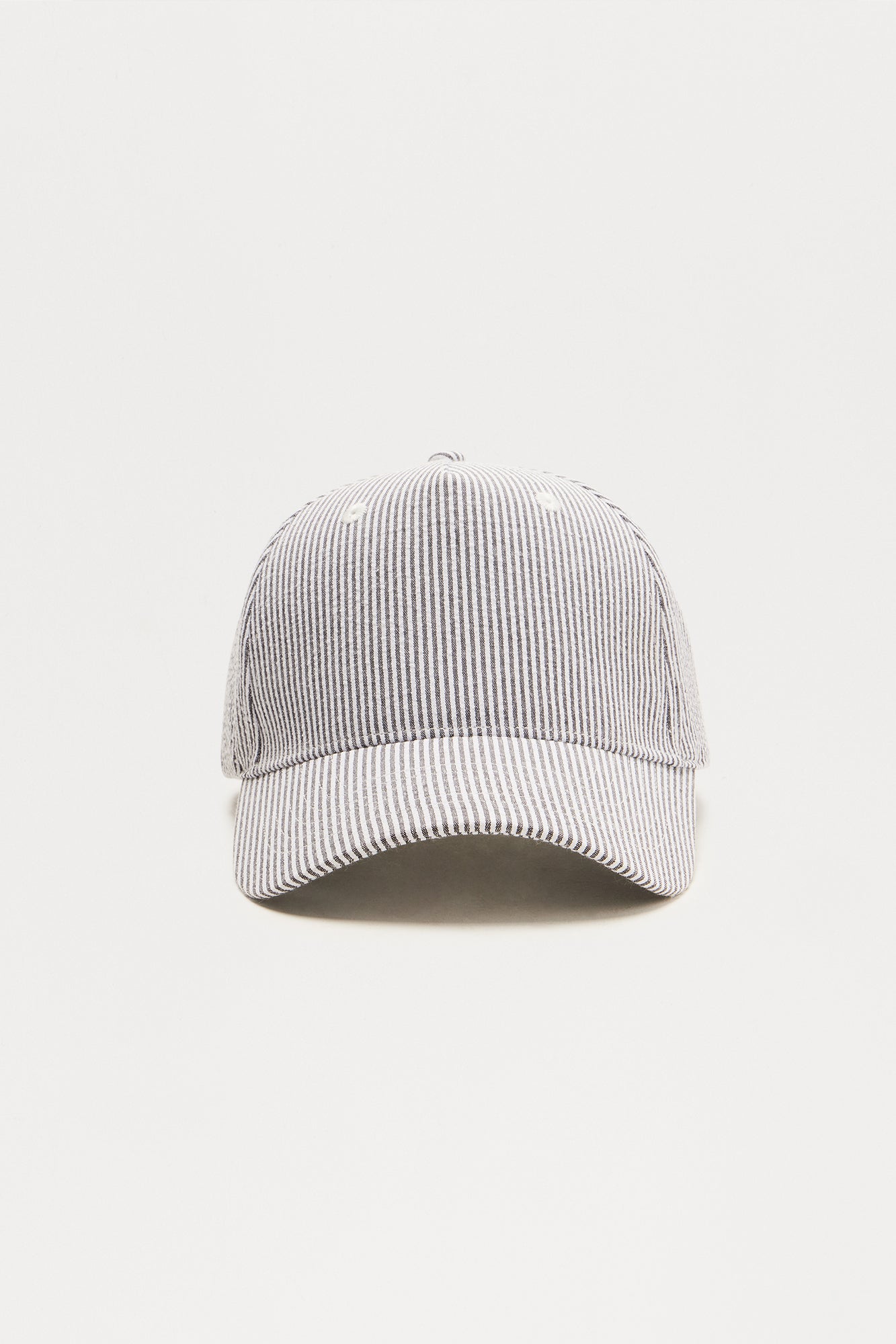 Pinstriped Snapback Hat - Grey/combo