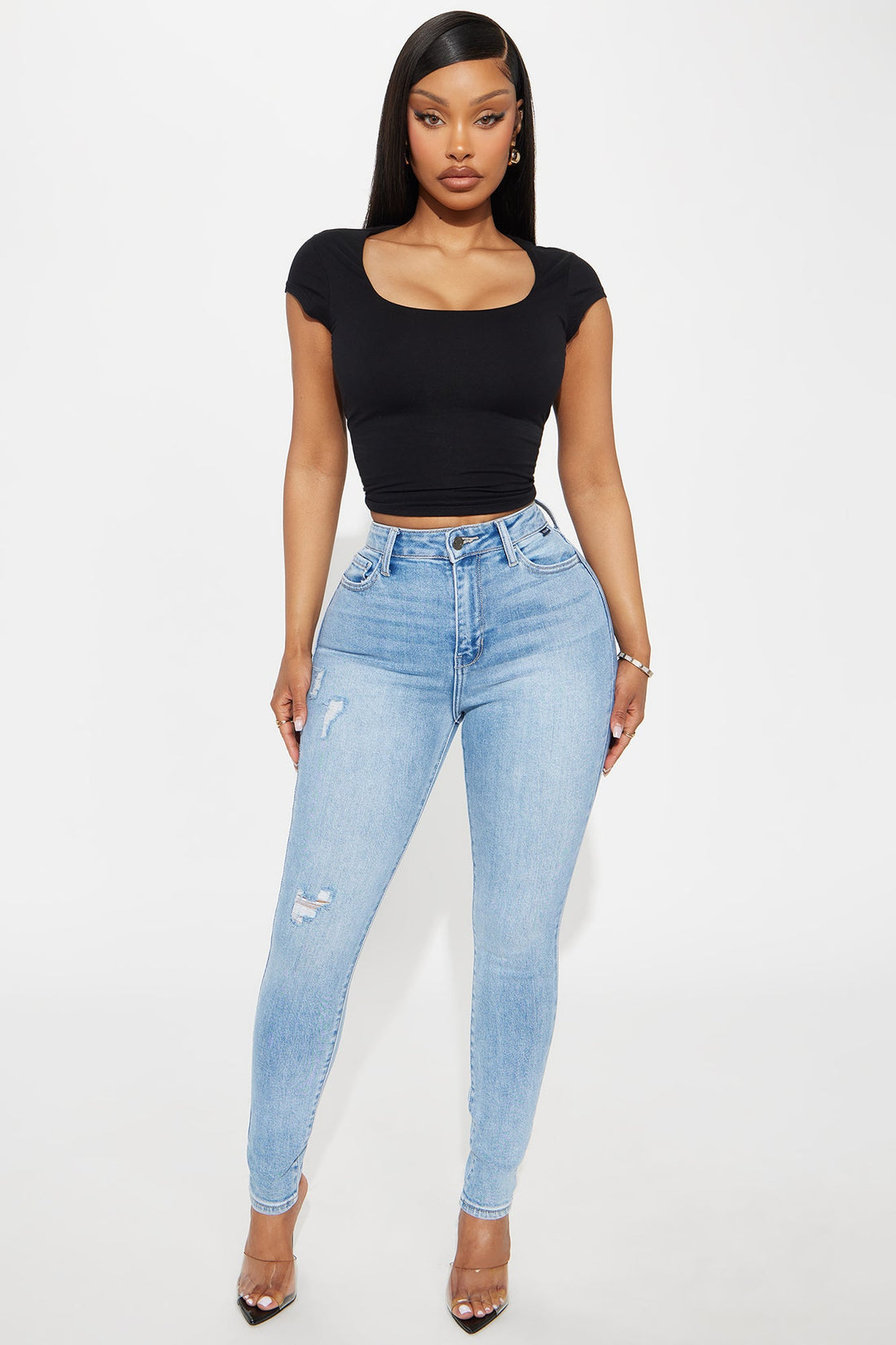 Have No Fear High Rise Skinny Jeans - Light Wash