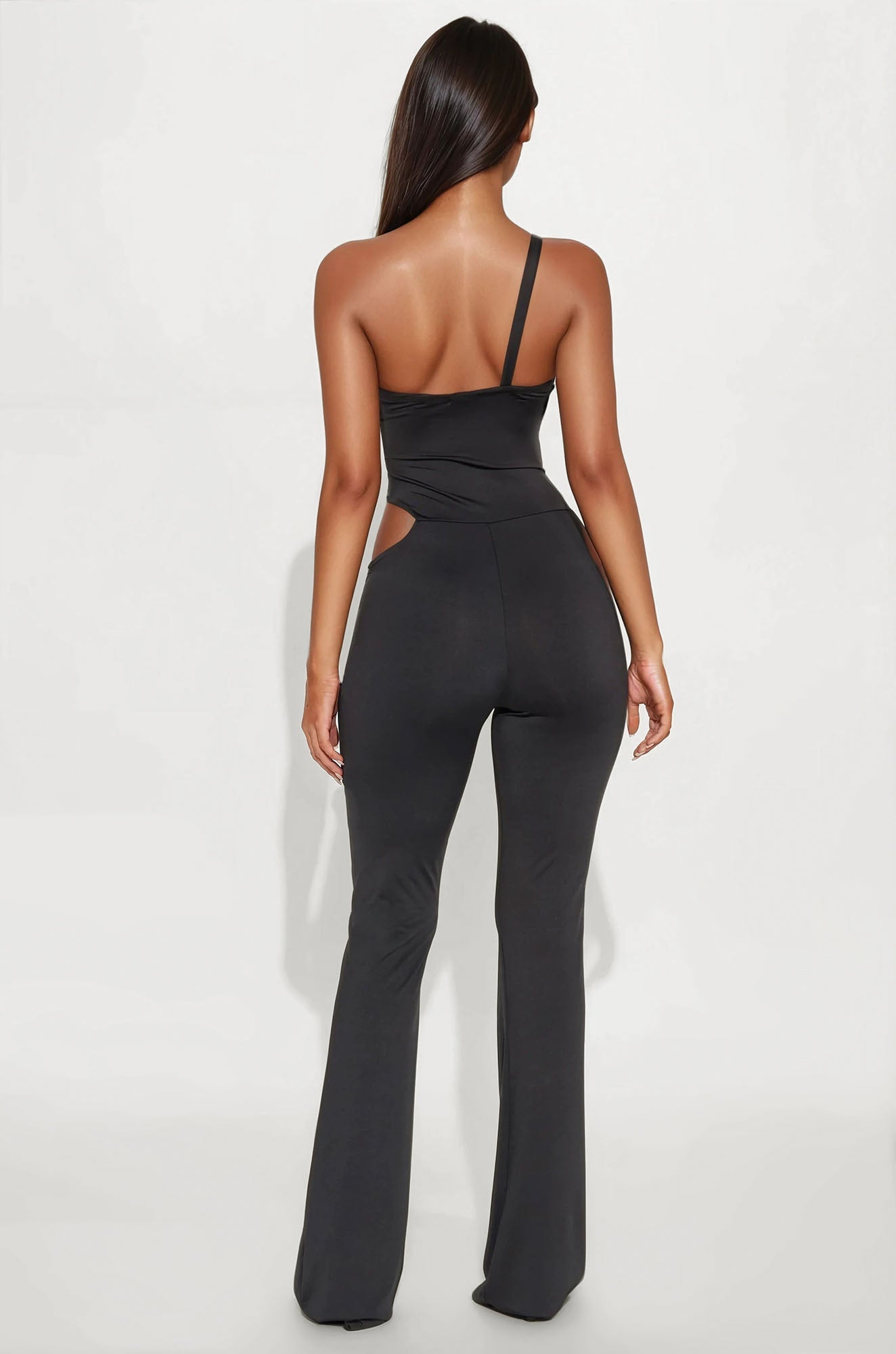 Strong Connection Cut Out Jumpsuit - Charcoal