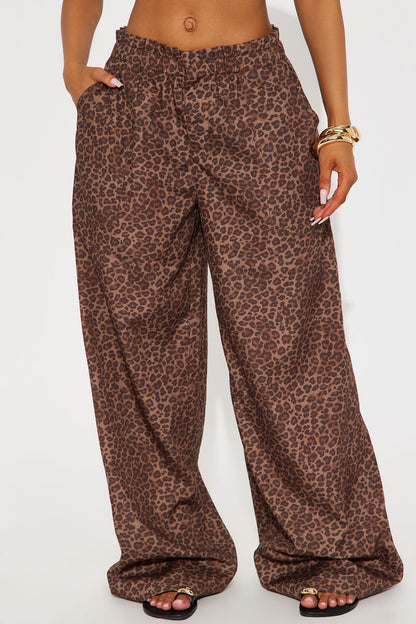 Do What You Will Leopard Pant - Brown/combo