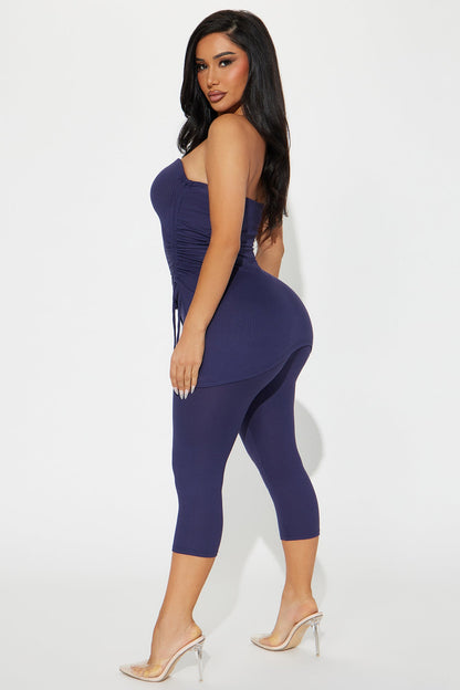 Snap A Picture Capri Set - Navy
