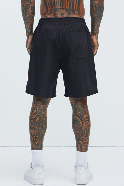 Get Right Utility Nylon Shorts - Black