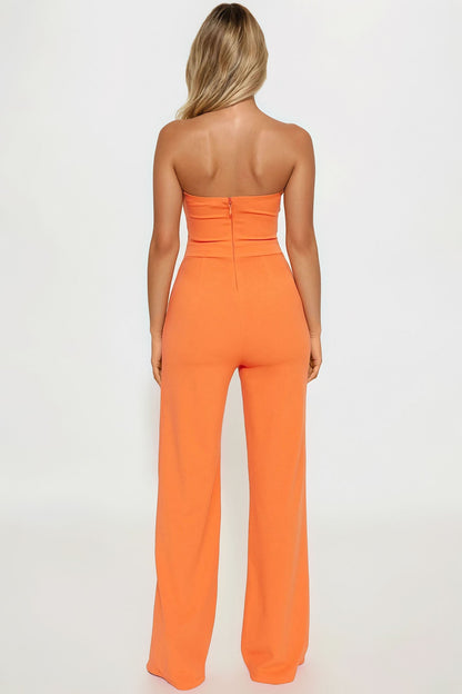 Halo Jumpsuit - Orange/combo