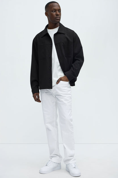 Mike Straight Taper Jeans - White