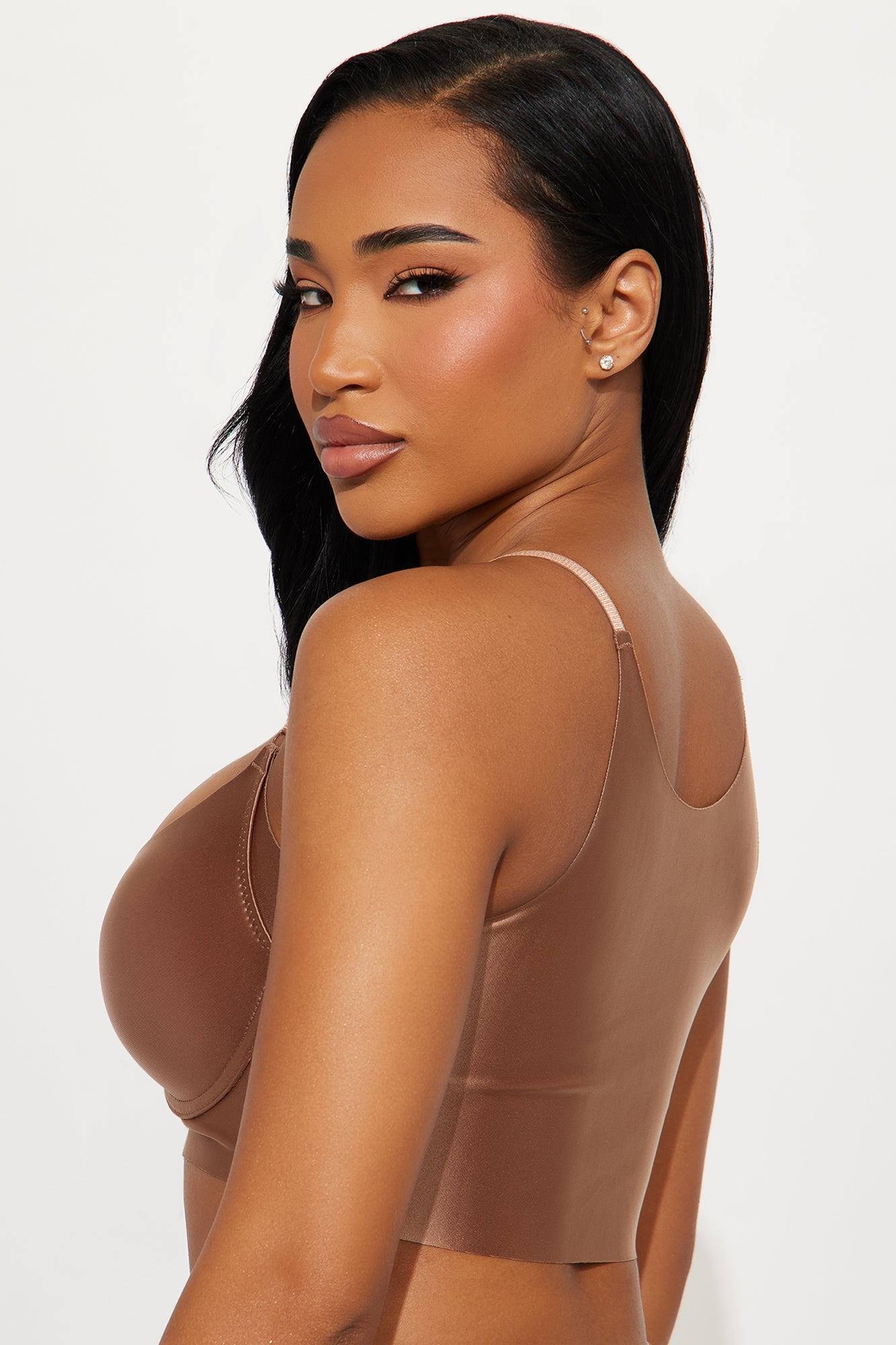 Holding It Together Lightly Padded Back Smoothing Bra - Camel