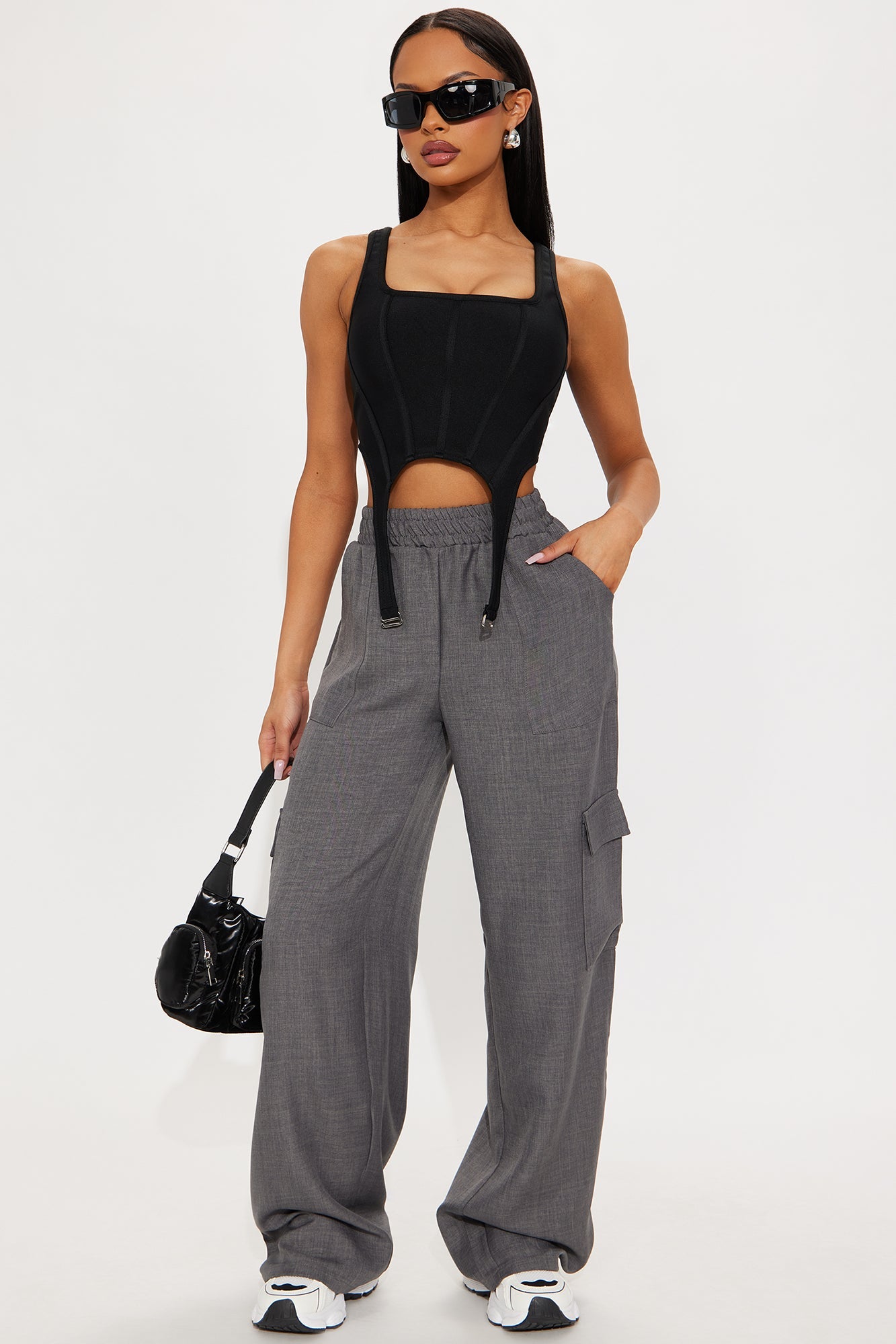 What Deliverable Pull On Cargo Trouser - Charcoal