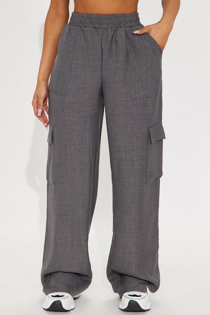 What Deliverable Pull On Cargo Trouser - Charcoal