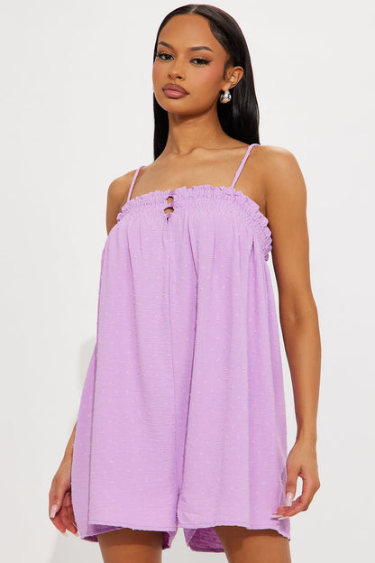 Dreaming Of Sunshine Romper - Lilac