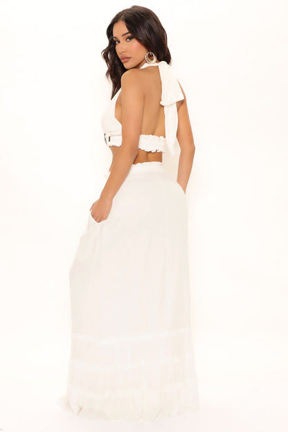 Happy With You Skirt Set - White