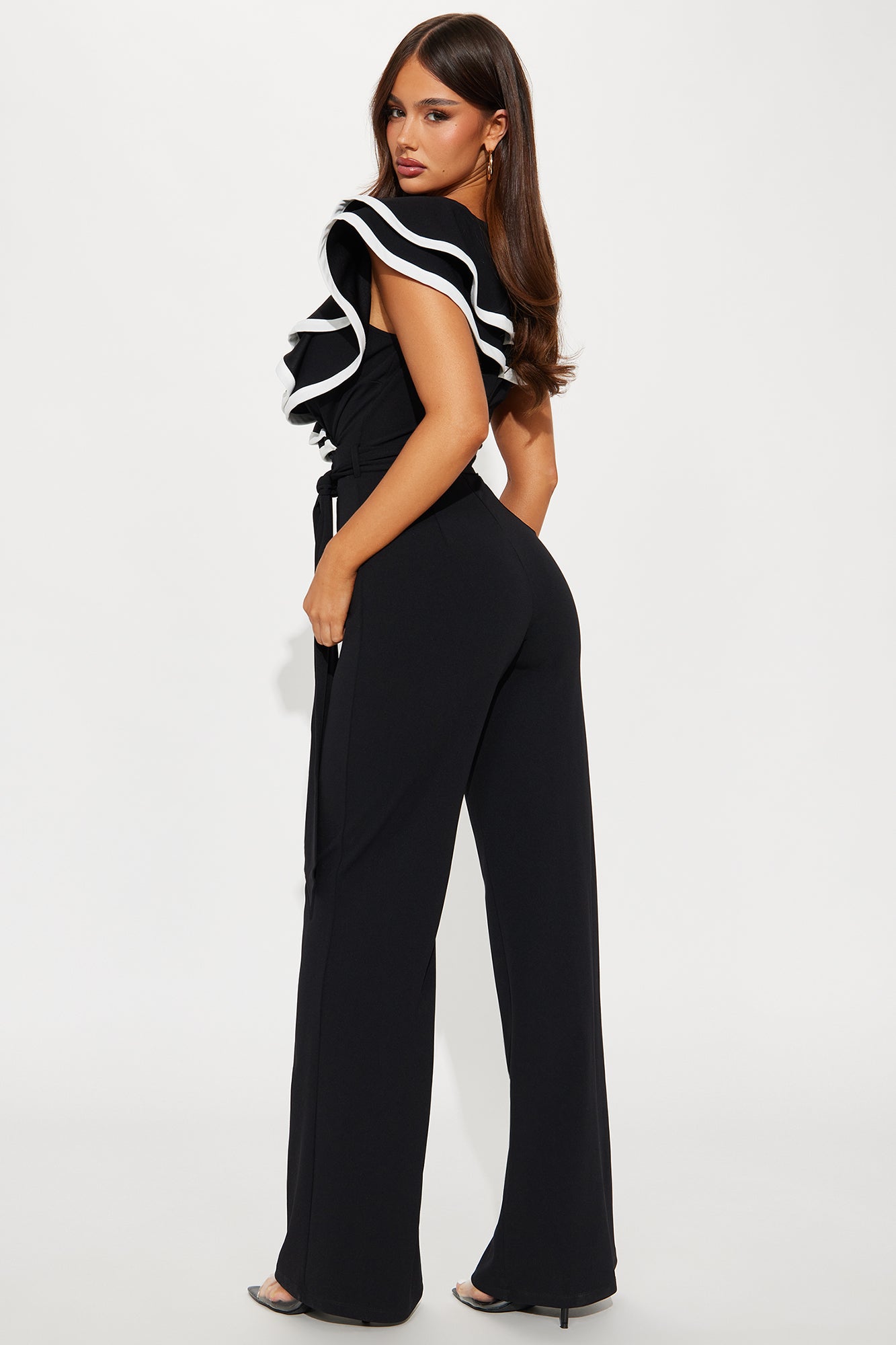 Girl Boss Jumpsuit - Black/White