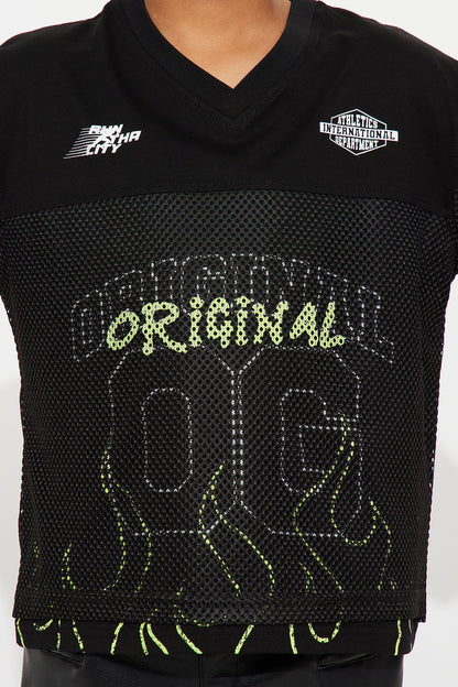 Mini Run It Up Mesh Jersey - Black